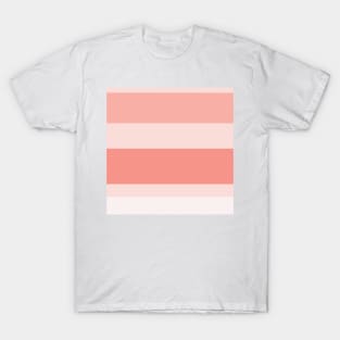 A gorgeous shape of Very Light Pink, Light Pink, Pale Salmon and Peachy Pink stripes. T-Shirt